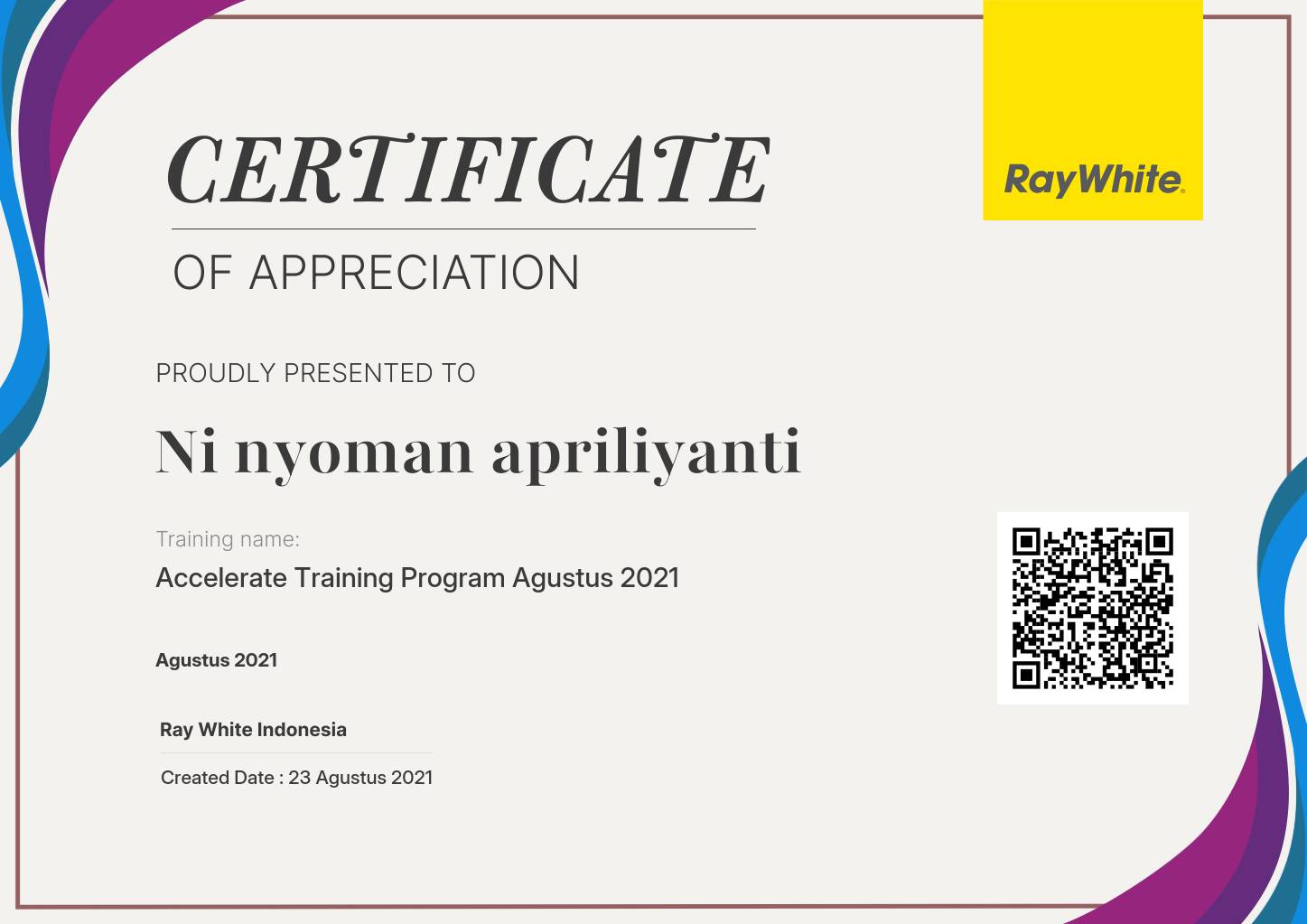 Certificate